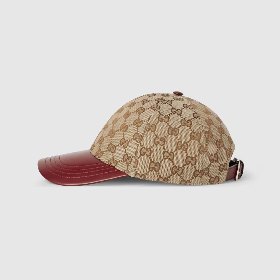 Gucci Canvas Hat with Leather Bill size small